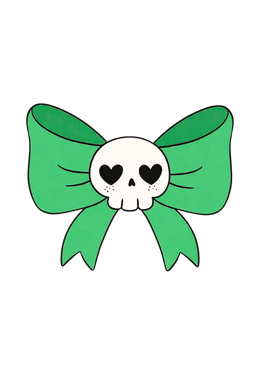 GreenSkullBow Emoji