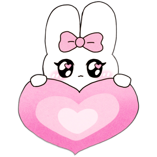 WhiteBunnyHeart Emoji