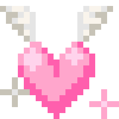 PinkHeartWings Emoji
