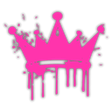 PinkDrippingGlowingCrown Emoji