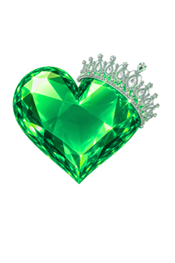 Greenrubycrownheart Emoji