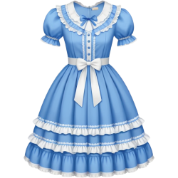 Whitebluelolitadress Emoji
