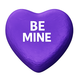 Purplebeminecandyheart Emoji