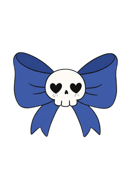 BlueSkullBow Emoji