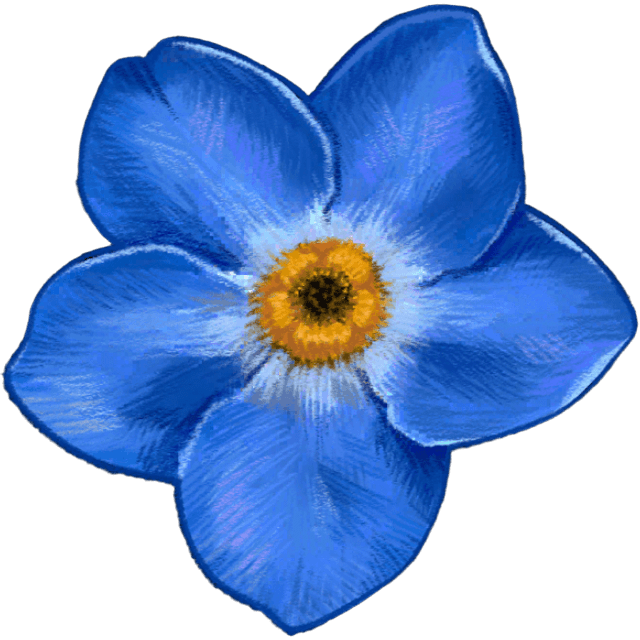 BlueForgetMeNot Emoji