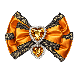 Orangeheartjewelbow Emoji