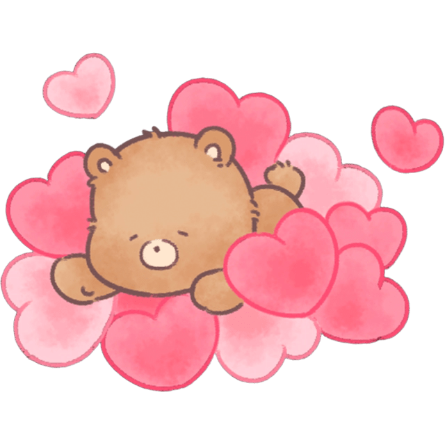 VBBearPileOfHearts Emoji