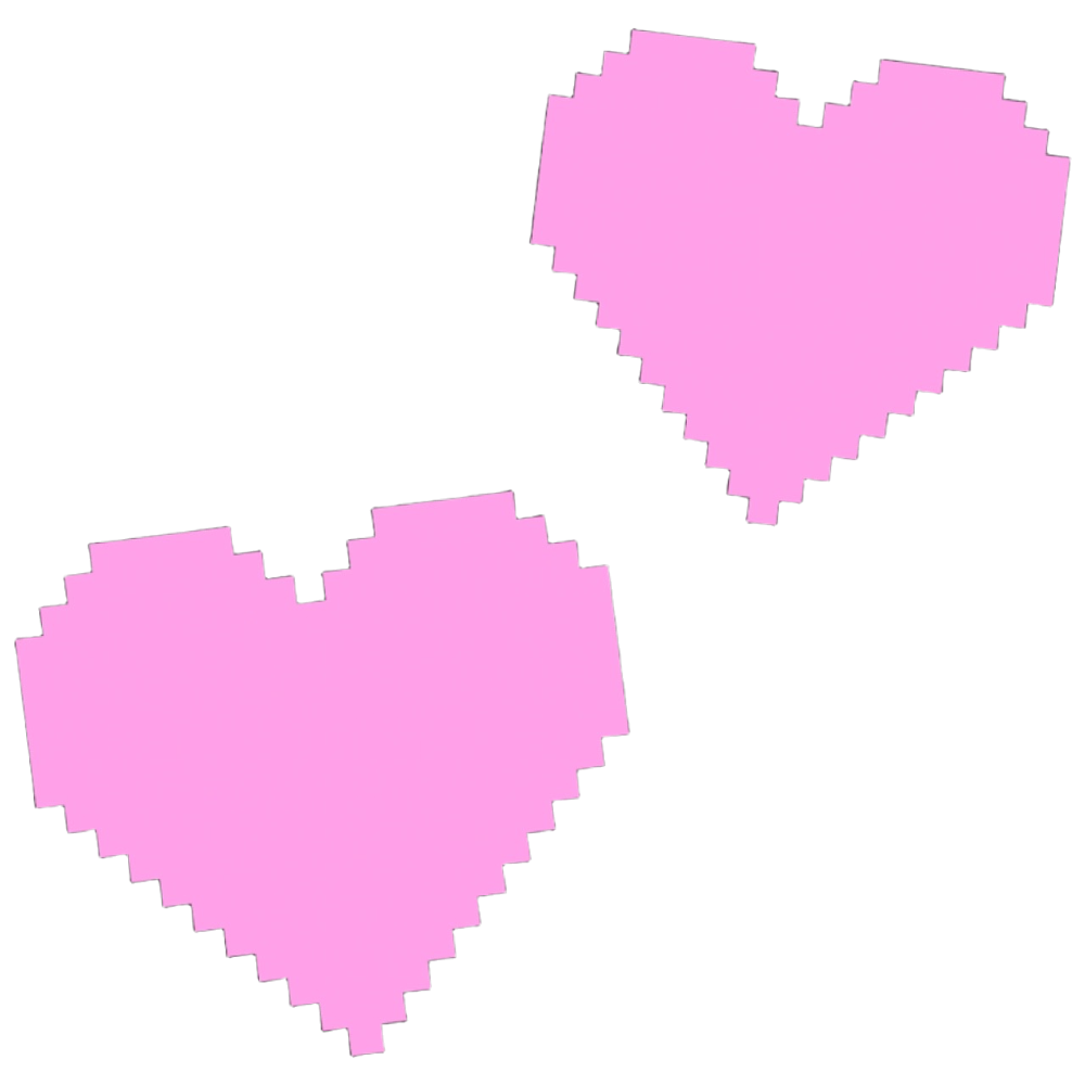 PixelDuoHeartsPink Emoji