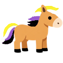 nonbinarypridehorse Emoji