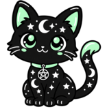 GothMintBlackCat Emoji