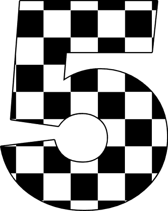 Checkered_Five Emoji
