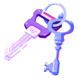 NeonViolet_Key Emoji