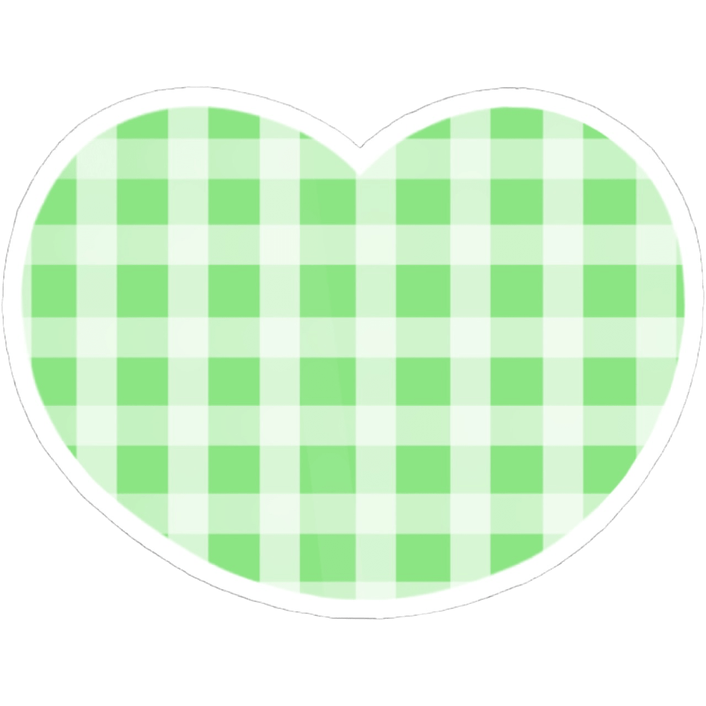 GreenGinghamHeart Emoji