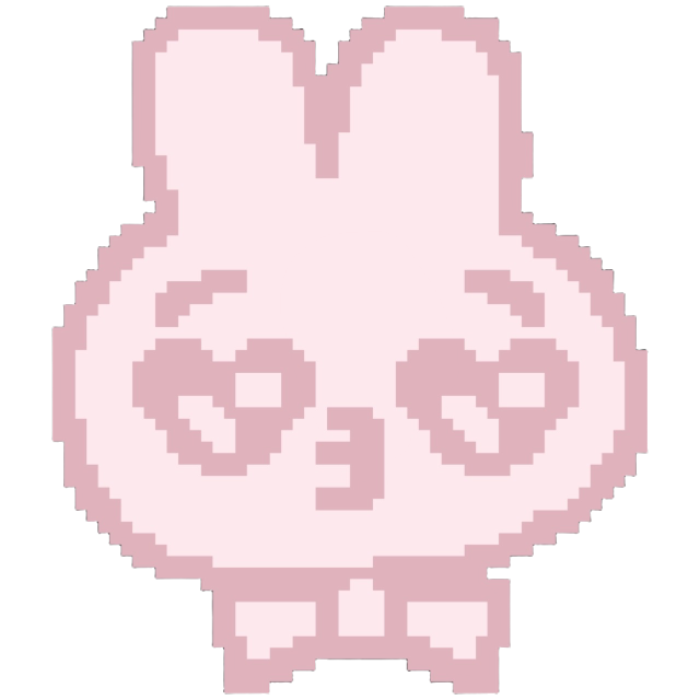 PinkPixelBunnySmooch Emoji