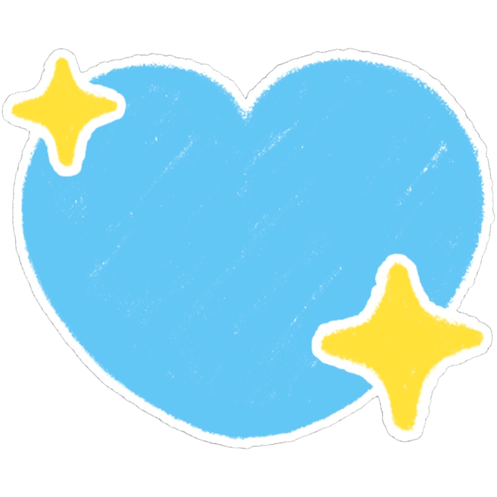 ChalkHeartBlue Emoji