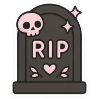 Pastelgothblackripstone Emoji