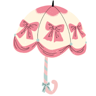 CoquettePinkParasolBow Emoji