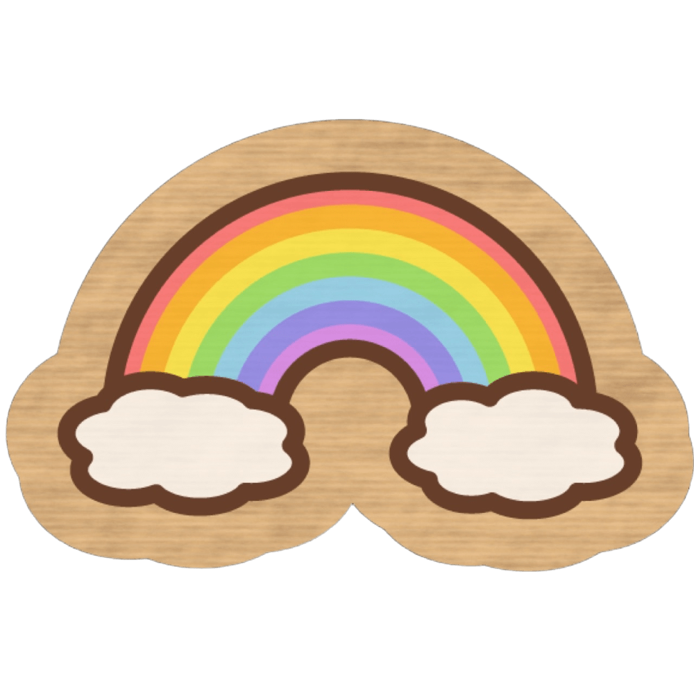 WoodenBadgeRainbow Emoji