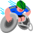 person_blue_wheelchair_race_YT Emoji