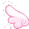 LeftPinkWingFlutter Emoji