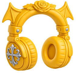 Yellowgothicheadphones Emoji