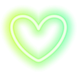 GreenYellowNeonHeart Emoji