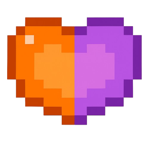 purpleorangeheart Emoji