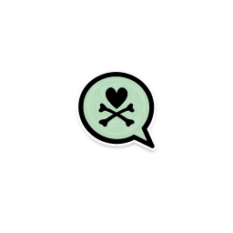 Greenheartskullbubble Emoji