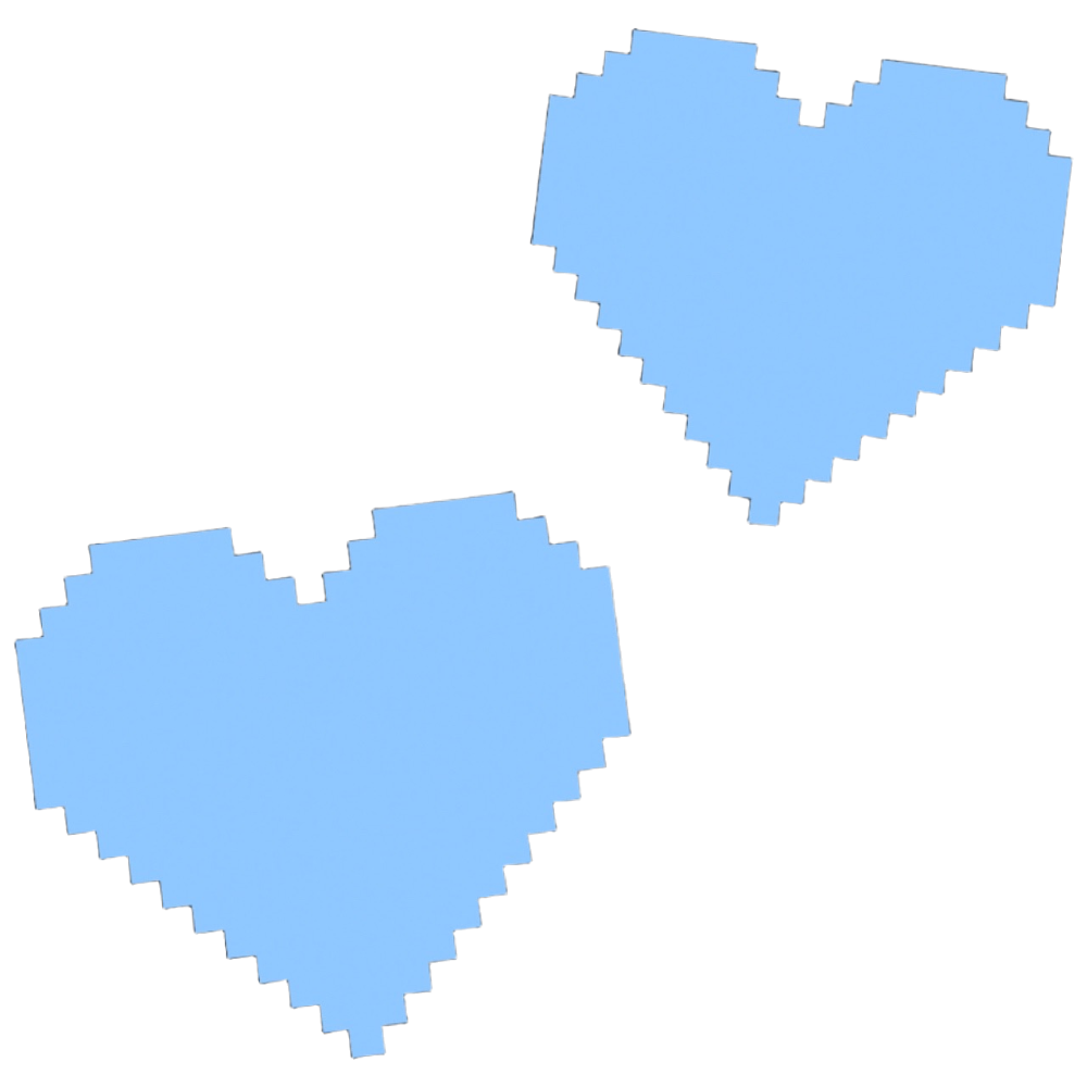 PixelDuoHeartsBlue Emoji