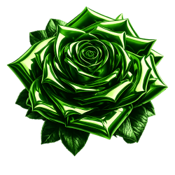Green3dshinyrose Emoji