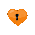 Orangeheartlock Emoji