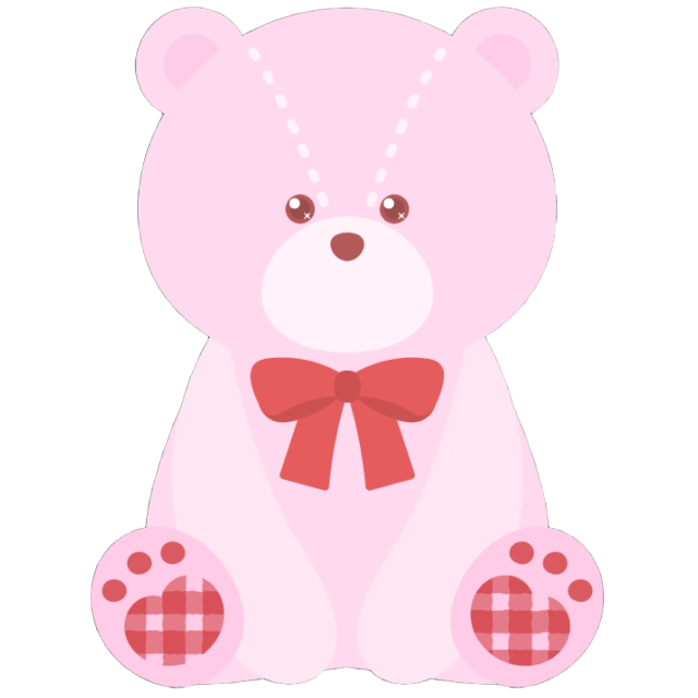 TeddyBearSitPink Emoji