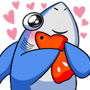 Shark_love_fish Emoji