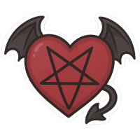 Gothicheartwithapentagram Emoji