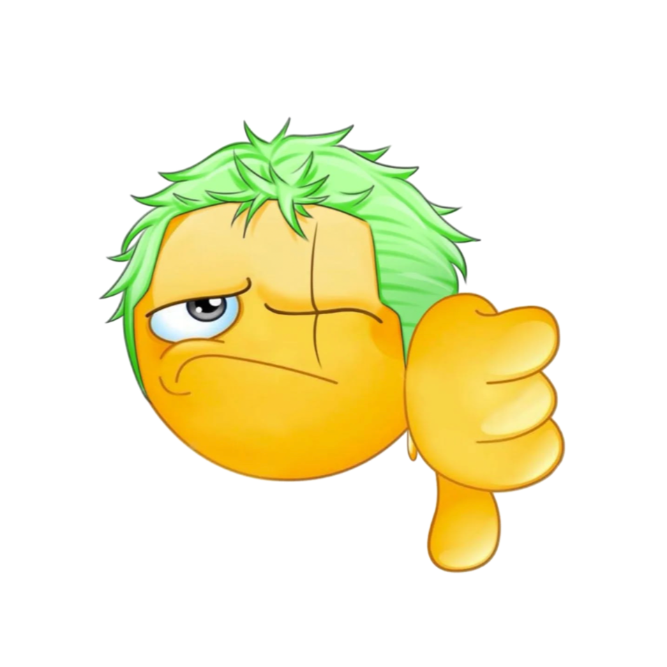Zoro_ThumbsDown Emoji