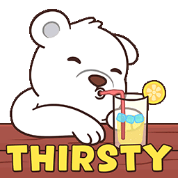 Drinking_Juice_Thirsty_Bearish Discord Sticker
