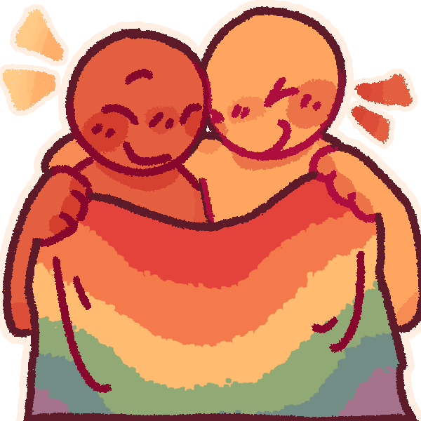 cuddle_gay_flag Sticker