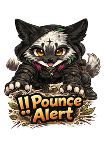 pounce Sticker