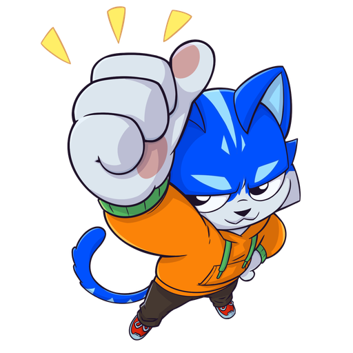 toshi_thumbs_up Sticker