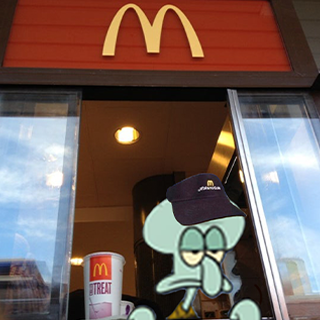 SquidwardDriveThru Discord Sticker