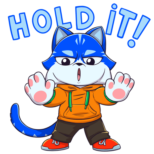 toshi_hold_it Sticker