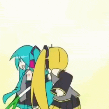 Neru_Hits_Punches_HatsuneMiku Sticker
