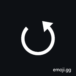 Anticlockwise Triangle-Headed Open Circle Arrow Symbol