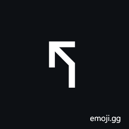 Arrow Pointing Upwards Then North West Symbol