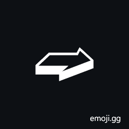 Back-Tilted Shadowed White Rightwards Arrow Symbol