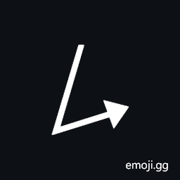 Bent Arrow Pointing Downwards Then North East Symbol