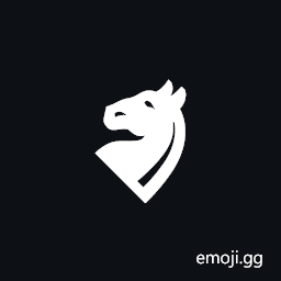 Black Chess Knight Rotated Forty-five Degrees Symbol