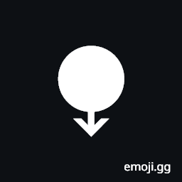 Black Circle with Down Arrow Symbol