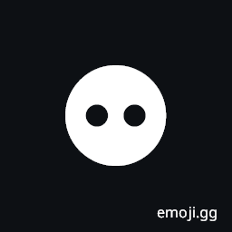 Black Circle with Two White Dots Symbol