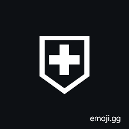 Black Cross On Shield Symbol